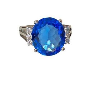 London Blue Topaz Gemstone in a 925-Sterling Silver Filled Ring (6)
